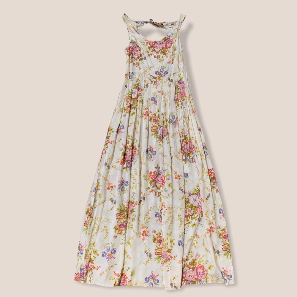 LC Luaren Conrad White Floral Maxi Dress